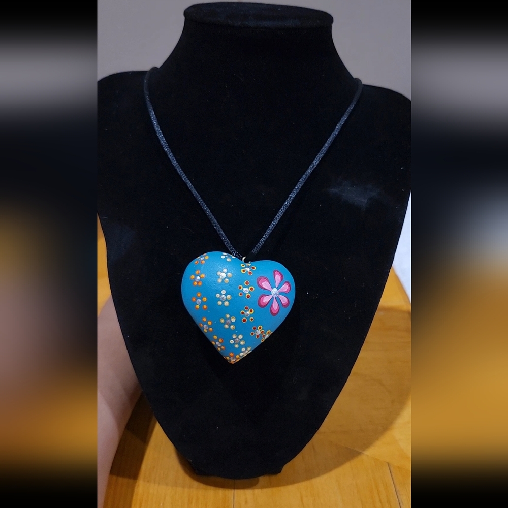 Handmade wood necklace